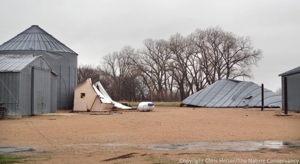 Storm damage at our shop this morning.