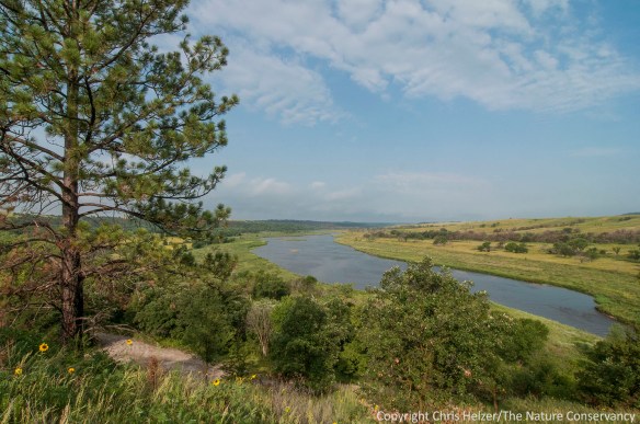 The Niobrara river from a high vantage point.