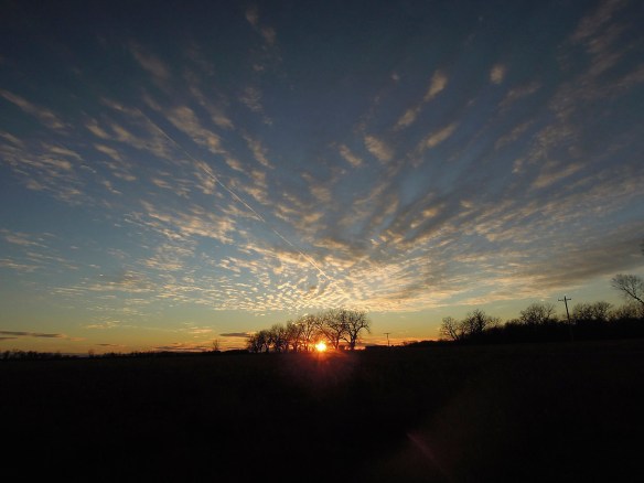 Autumn sunset over the Platte River Prairies.