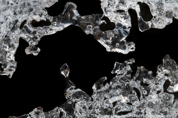 ice pattern on the pond.  Helzer farm.