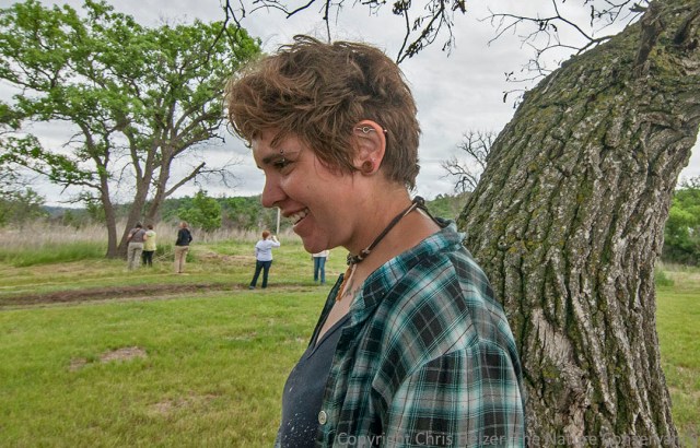 Kim at the Niobrara Valley Preserve during a rare moment of leisure.
