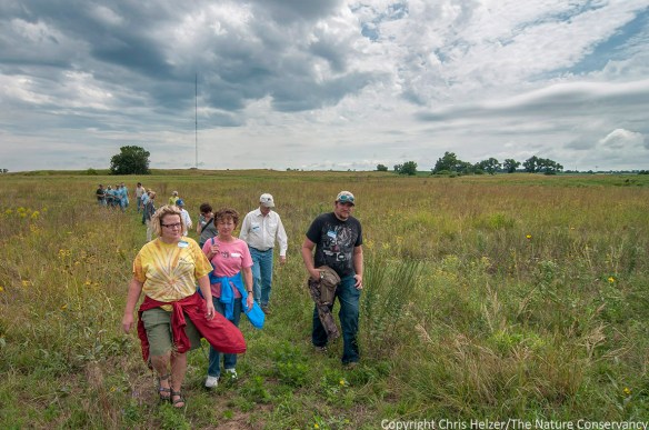 Hikers enjoying the prairie during one of last year's Field Days.