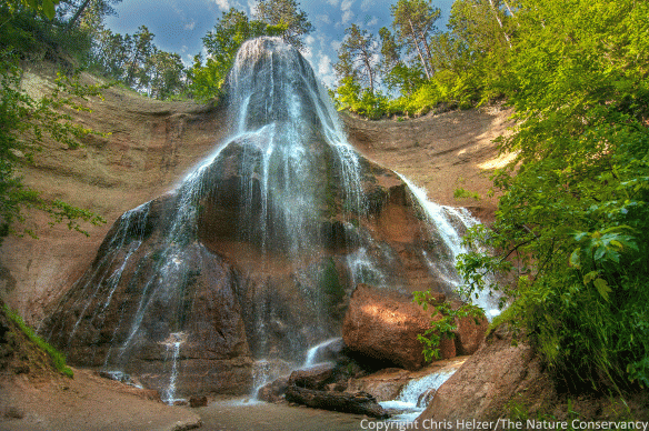 Smith Falls, a well-known landmark and tourist stop along the Niobrara River.